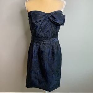 NWT White By Vera Wang Cocktail Formal Sleeveless Dress with Bow Detail Size 16